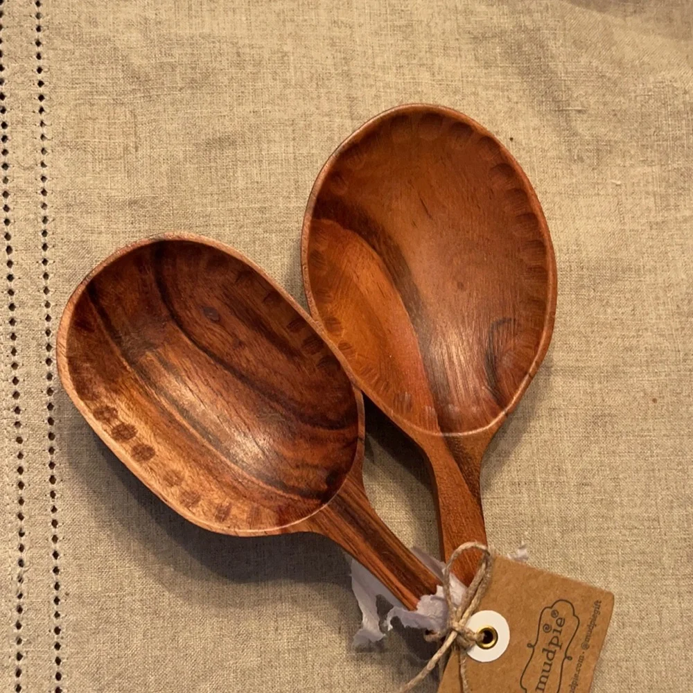 Mud Pie Mango Wood Salad Servers